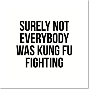 surely not everybody was kung fu fighting Posters and Art